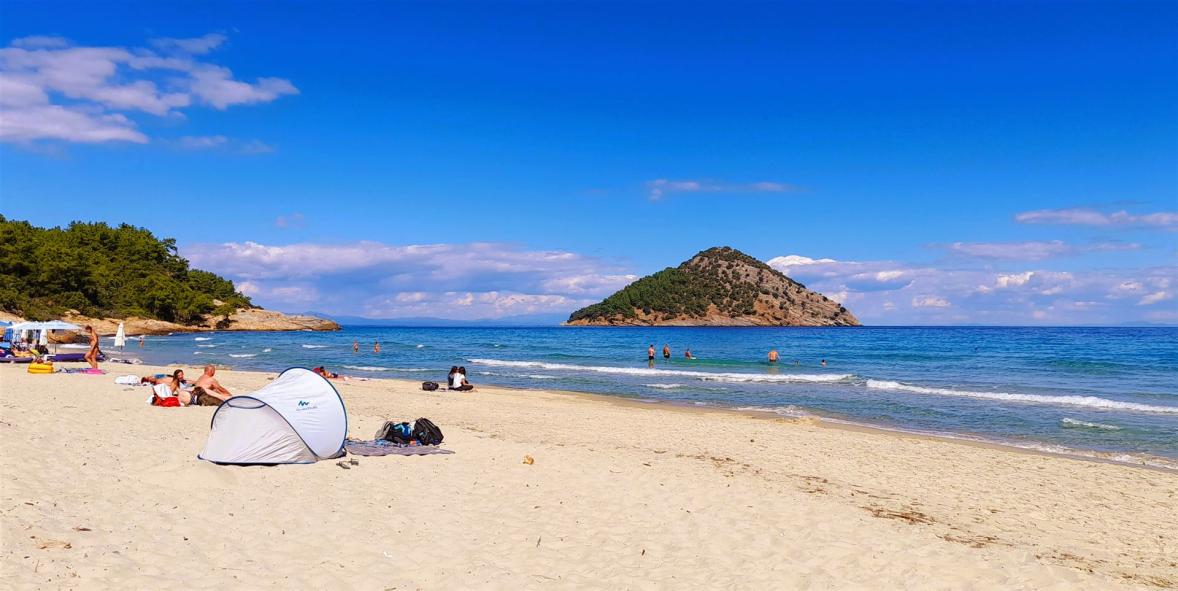 Blick über den Paradies Strand